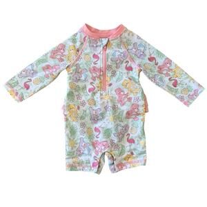 Care Bears One Piece Long Sleeves Swimsuit UPF 50+ Size 6/9 Months